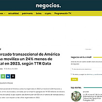 El mercado transaccional de Amrica Latina moviliza un 24% menos de capital en 2023, segn TTR Data